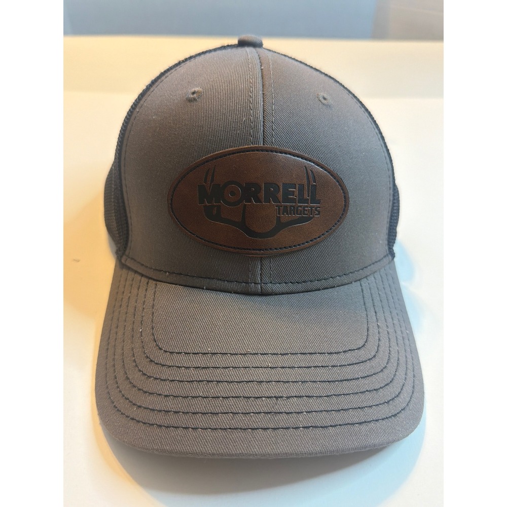 Morrell Targets Gray Mesh Trucker Hat Leather Patch Outdoor‎